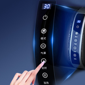Masajeador de pies semicerrado con compresa caliente, presión de aire y amasamiento para piernas y pies, con control remoto enchufable. - Product Image 3
