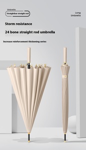 <span class=keywords><strong>Parapluie</strong></span> de golf moderne semi-<span class=keywords><strong>automatique</strong></span> personnalisé avec logo, coupe-vent, pour hommes et femmes, 24 baleines, poignée en cuir, couleur unie, <span class=keywords><strong>parapluie</strong></span> droit - Product Image 2