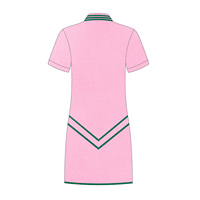 OEM personnalisé été femmes Jacquard robe pull en tricot dame col rabattu manches courtes bouton solide femmes robe pull en tricot