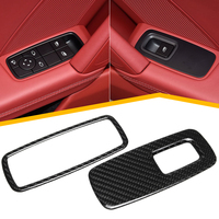Pour Porsche 992 911 Turbo S Carrera Targa 4S GTS GT3 RS Dakar 2020 + couvercle de panneau de commutateur de lève-vitre accessoires en Fiber de carbone sec