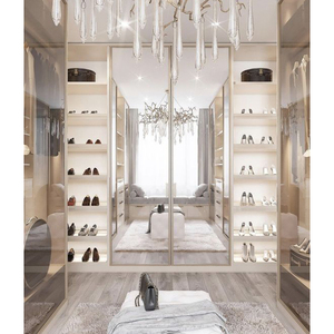 CBMmart Italian Luxury Custom <strong>Big</strong> Wardrobe <strong>Closet</strong> Room Cabinet Walkin Double Glass Sliding Wardrobe Doors Design - Product Image 3