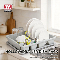 Égouttoir à vaisselle Haixing en plastique, essentiel pour l'organisation et le rangement, avec porte-couverts et plateau pour comptoir de cuisine et maison