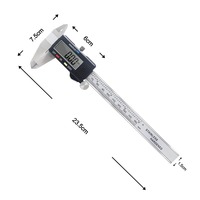 Electronic Digital Vernier Caliper 150mm Stainless Steel Rule Gauge Micrometer 6 Inch LCD Measuring Ruler Tool With Plastic Box