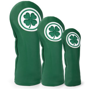 Premium Genuine Leather <b>Golf</b> Club <b>Covers</b> 3Pcs Lucky Clover <b>Golf</b> <b>Head</b> <b>Covers</b> Set Luxury Embroidered Driver <b>Head</b> <b>Cover</b> <b>Golf</b> - Product Image 1