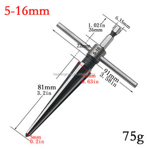 Escariador Manual de <span class=keywords><strong>Metal</strong></span> con Mango Hexagonal Redondo de 3-13 mm y 5-16 mm, Escariador para Desbarbar y Agrandar Orificios de Pasadores, para Madera, <span class=keywords><strong>Metal</strong></span> y Plástico - Product Image 6