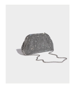 Rhinestone Evening <b>Clutch</b> Bag Sparkling Crystal Mesh Shell Shape Handbag with Metal Chain Strap Suitable for <b>Wedding</b> Party Prom - Product Image 5