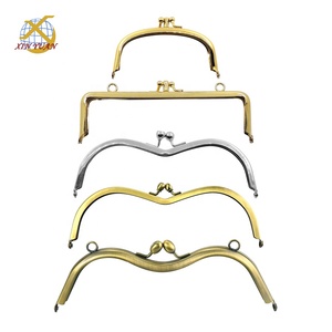 Marcos de metal para bolsos con forma personalizada, chapados en oro, con cierre, estilo moderno, precios de fábrica - Product Image 1