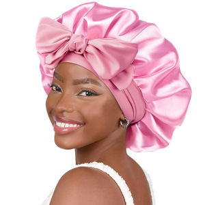 HLC Cuffia Personalizzata con Logo, Nome Personalizzato, Cuffia Designer per la Cura dei Capelli, Fascia per Dormire, Cuffia in Raso per la Festa della Mamma - Product Image 2