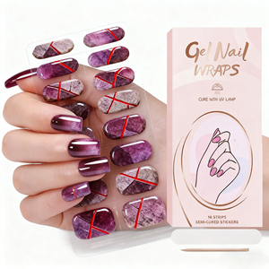 Tem dán móng tay gel bán cứng màu nude chất lượng salon, dùng đèn UV/LED để làm khô - Product Image 3