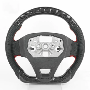 Volant sport éclairé avec surpiqûres rouges pour <span class=keywords><strong>Ford</strong></span> Tourneo Custom 2018 2019 <span class=keywords><strong>2020</strong></span> 2021 - Product Image 3