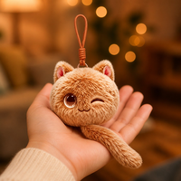 Porte-clés en peluche IA intelligent et interactif avec écran d'expression, chat vocal multilingue, breloque de sac mignonne, cadeau pour enfants