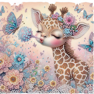 DIY personnalisé 5D Acrylique Diamant Peintures Style Classique Décor À La Maison Fleur Papillon <span class=keywords><strong>Girafe</strong></span> Diamant En Forme De Cristal Specials - Product Image 2
