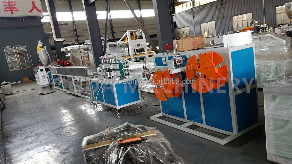 Tự động đôi trạm nhựa củ Rewinder Máy PE HDPE sóng Ống Winder coiler