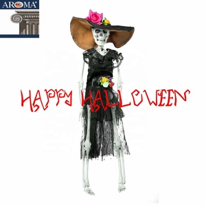 Halloween jour de la mort décor femme squelette fantôme en jupe maison hantée fête suspendus accessoires en plastique modèle ARW17-2 - Product Image 2