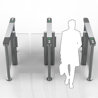 Barrera Electrónica Abatible, Torniquetes con Código QR/Reconocimiento Facial, Escáner de Código de Barras, Sistema de Control de Acceso a Puertas, Motor sin Escobillas