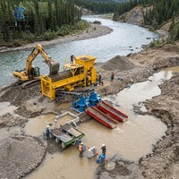 Installation mobile de lavage d'or par trommel avec canal de lavage intégré pour une récupération élevée de l'or placer, équipement de traitement des minerais alluvionnaires pour les mines en Afrique