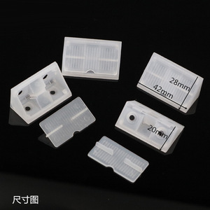 Support d'angle transparent en plastique Xiangzhen 25 mm avec couvercle pour quincaillerie de meubles et armoires - Product Image 2
