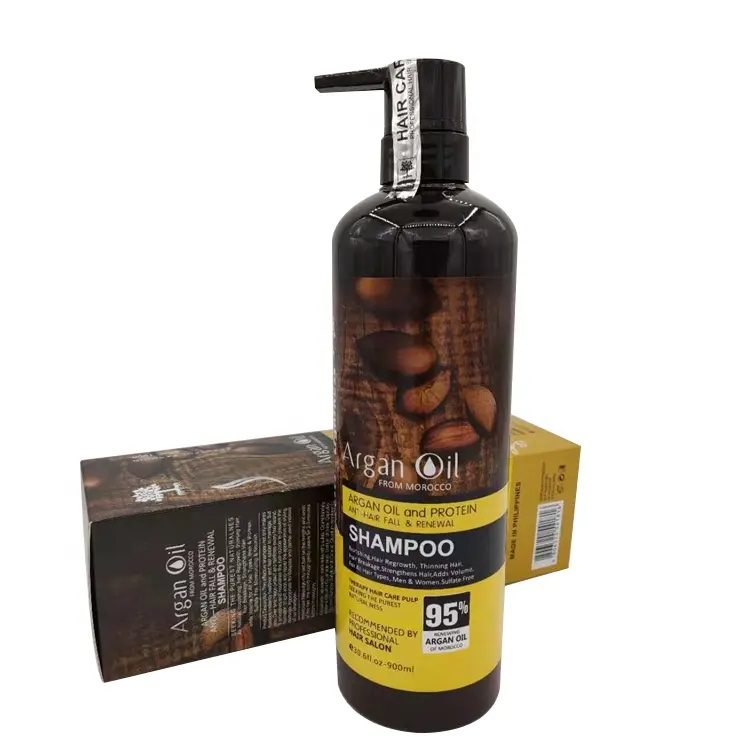 hot saling argan oil shampoo anti hair loss silicon oil free sulfate free hair shampoo 900ml