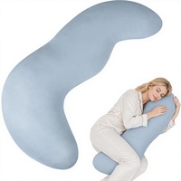 Oreiller corporel rafraîchissant en polyester pour dormeurs latéraux, forme de coque de pois, hypoallergénique, résistant aux acariens, soutien complet du corps, personnalisable OEM