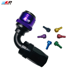Raccordo rapido girevole BJR per auto, in alluminio resistente, nuovo, viola, AN12 AN16 AN20, a 90 gradi, con attacco a una mano e raccordi AN - Product Image 5