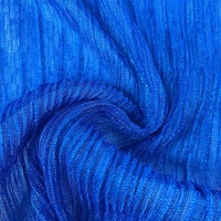 Fabricant de textiles sur mesure, tissu plissé froissé 100% polyester Lurex, tissu en maille froissée pour robes de filles