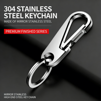Men's Stainless Steel Electronic Key Finder Car Keychain Creative Design Hardness Corrosion Resistance Wear Resistance Metal