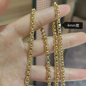 Cadena de Oro Puro de 18k de 45cm Personalizada Xinfly, Cadena Delgada Tipo O para Fabricación de Joyería DIY para Aniversarios - Product Image 5