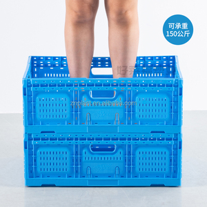 Contenitore Pieghevole in PP per Alimenti, Casse Impilabili Ventilate con Rete per Trasporto di Verdura e Frutta in Magazzino - Product Image 4