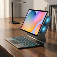 Nouvel étui clavier magnétique à ciseaux ultra-fin pour Tab S6 Lite 10,4 pouces, rétroéclairage RVB 7 couleurs, Type-C