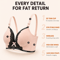 Nouveau Soutien-Gorge Push-Up Sans Armature 2026 avec Dentelle, Bande à Lettres Tendance, Nœud et Cristaux sur l'Avant, Bretelles Larges Personnalisables pour Femme