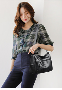 Fashion Shoulder Handbags Female Solid Casual <b>Tote</b> Purse Soft Leather Hand Bags Ladies Luxury New Design - Product Image 2