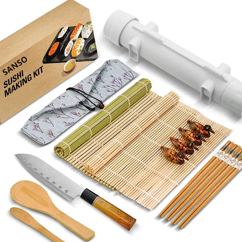 Sushi Gereedschap Professionele Plastic Sushi Maken Kit Sushi Machine Bamboe Planken