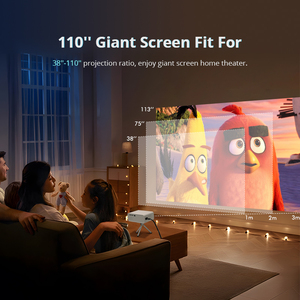 Projecteur multimédia L012 120 lumens ANSI, 720p HD, avec batterie intégrée, haut-parleur, home cinéma, cadeau pour enfants - Product Image 6