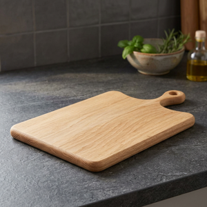 Tabla de Cortar Rectangular de Bambú con Soporte para Cuchillos, Fácil de Limpiar, Reutilizable, de Grado Alimenticio, Duradera, Sostenible, Apta para Lavavajillas, Antideslizante - Product Image 1