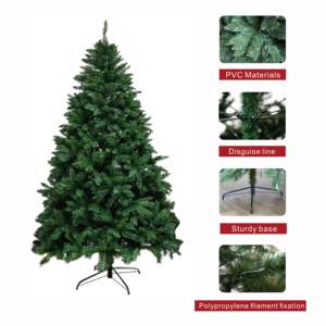 Arbre de Noël DB 7FT Classic 180cm pré-éclairé avec embouts de branche en PVC 1906 ignifuges artificiels respectueux de l'environnement - Product Image 4