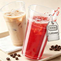Vente en gros de gobelets jetables transparents en PP, gobelets à boisson transparents pour boissons froides, jus, café, soda, utilisation pour les fêtes et la restauration