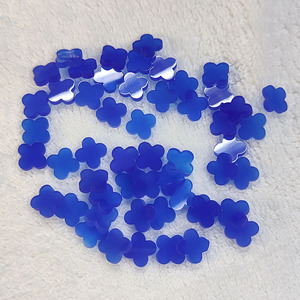 Gema de Ágata Azul en Forma de Trébol de Cuatro Hojas, Gema de Ágata Natural, Gemas Sueltas para Colgante de Moda - Product Image 1