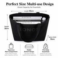 Sac fourre-tout en toile de coton surdimensionné pour femme avec logo personnalisé, sac à bandoulière réutilisable et résistant, respectueux de l'environnement