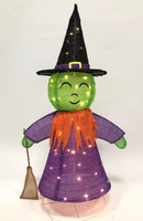 Extérieur LED Cadre En Acier 3D Pliable Pliable Citrouille 60*60*150cm 100L Halloween Fête De Vacances Décor Motif Figure Lumières