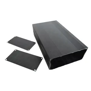 145x68 mm Alloy Customized Black Anodized Black Aluminium Extruded Enclosure