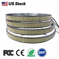 Kingshowstar US Stock 4pcs 4 Row Wheel Lights 5730 LEDs Pure White Off-Road Accessories 12V 4Row Wheel Lights Kit for Trucks