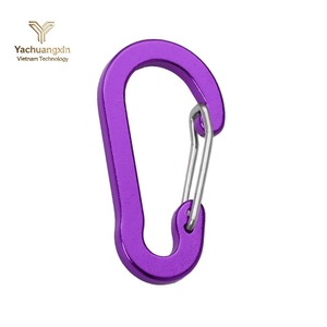Custom Engraved Aluminium Key Carabiner Hook D Clip Logo Keychain Heavy Duty Bag Clip for Fishing Accessories <b>Mini</b> Climbing 5L - Product Image 5