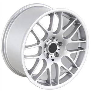 Jantes en alliage de course pour <span class=keywords><strong>BMW</strong></span> <span class=keywords><strong>E46</strong></span> M3 E36 E38 E39 F10 F30 <span class=keywords><strong>17</strong></span> 18 19 pouces, rayons argentés, 5x120 - Product Image 5