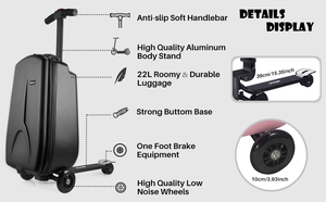 Haute qualité en aluminium 120 degrés rotation libre Scooter valise pliable <span class=keywords><strong>cabine</strong></span> taille voyage bagages Scooter enfants Scooter bagages - Product Image 2