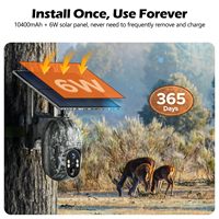 VOOPEAK 4G LTE Caméra de piste cellulaire à énergie solaire 2.5K Streaming en direct Pan Tilt Wildlife Hunting Cam Surveillance de sécurité extérieure
