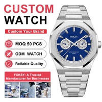 Jam Tangan Quartz Mewah Model Terbaru Harga Terjangkau Pria Murah Montre Homme Casing Baja Tahan Karat Kronograf Grosir