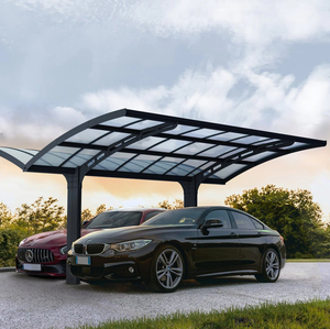 Abri de voiture moderne personnalisé en alliage d'aluminium avec revêtement UV, abri de jardin extérieur, protection contre <span class=keywords><strong>la</strong></span> pluie, pour stationnement de voiture et shopping - Product Image 5