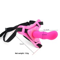 Dildo à sangle pour femme adulte, à porter sous les vêtements, en silicone souple, modèle de culotte lesbienne, modèle 335