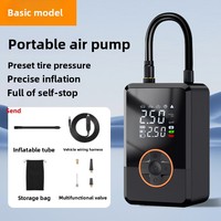 Wireless Portable Car Tire Inflator Digital Display Electric Air Pump with LED Light, Outdoor Emergency Vehicle Tire Inflator