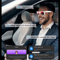 Lunettes Intelligentes IA avec Caméra, Enregistrement Vidéo, Plus de 20 Langues, Mains Libres, ChatGPT 4.0, Étanche IPX-6, Appels Téléphoniques, Écoute Musicale